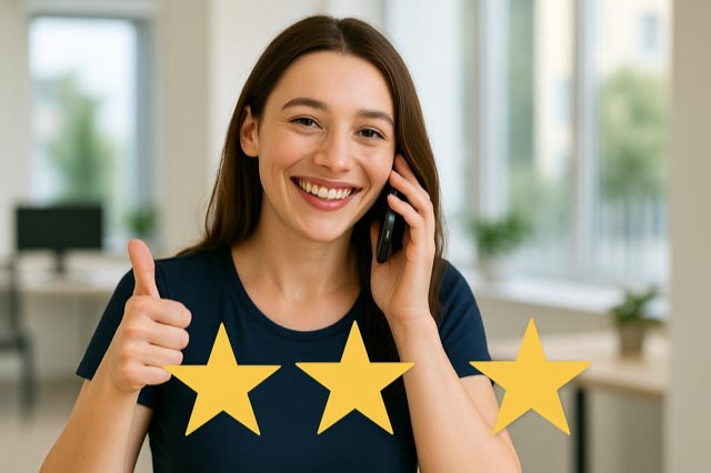 Klantenservice medewerker van Telecontact zorgt voor tevreden klanten